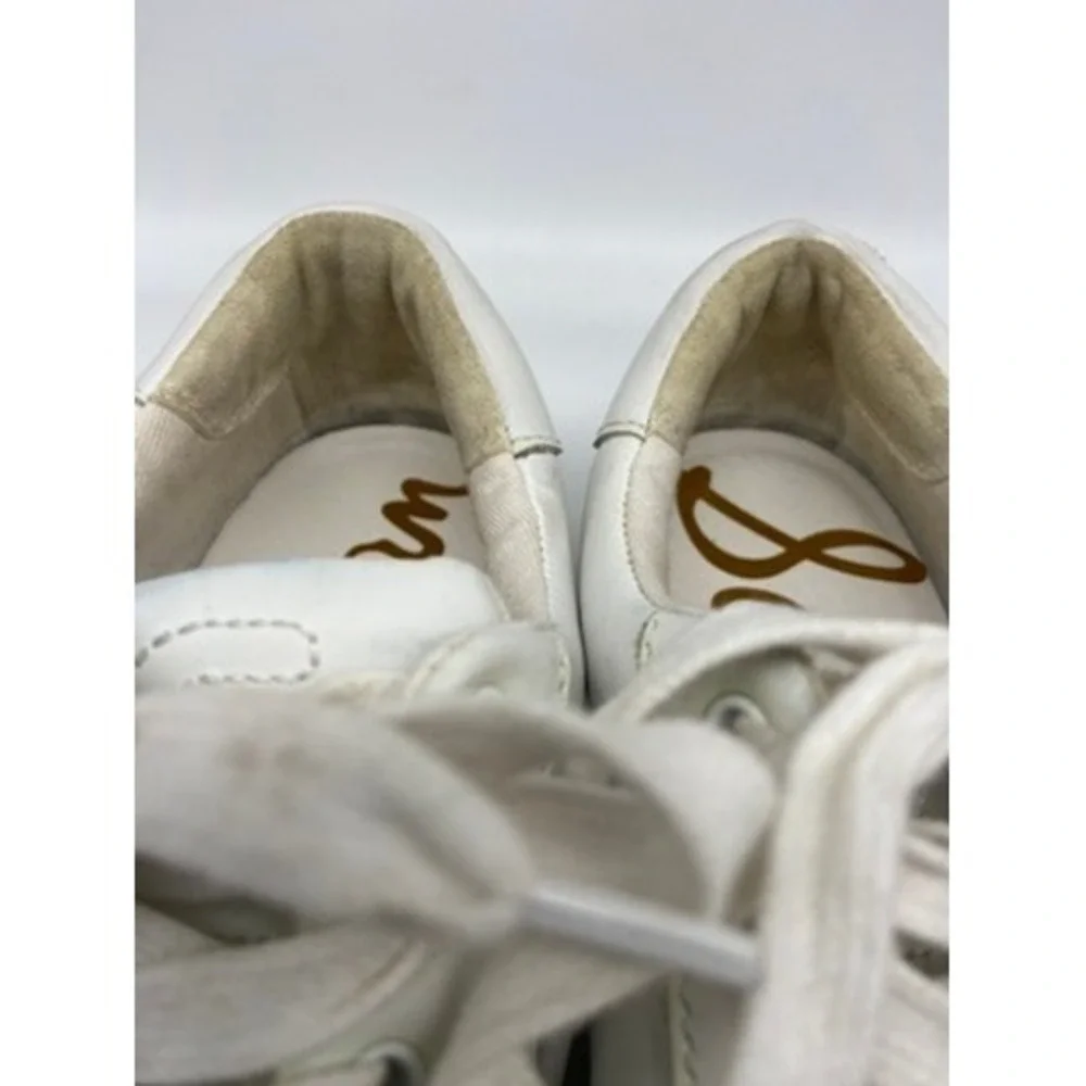 Sam Edelman‎ Ethyl Sneakers Womens 6.5M White Leather Low Top Platform Shoes